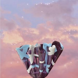 TARTAN LARGE PURPLE AND BLUE VASE BY PAOLA NAVONE